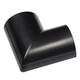 PVC Raceway Flat Clip Corner, Black - US/FLFB5025B PVC Raceway Flat Clip Corner, Black - US/FLFB5025B